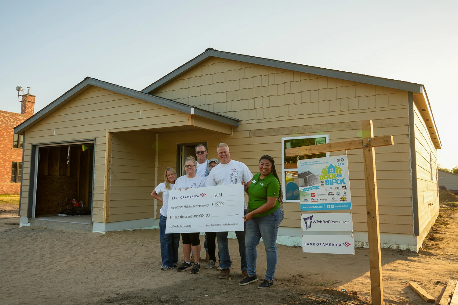 Featured image for “Bank of America awards grant and builds a home with Wichita Habitat for Humanity”