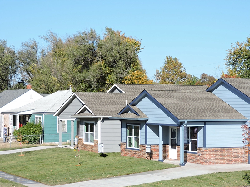 A sideview of a home in the Rock the Block neighborhood.