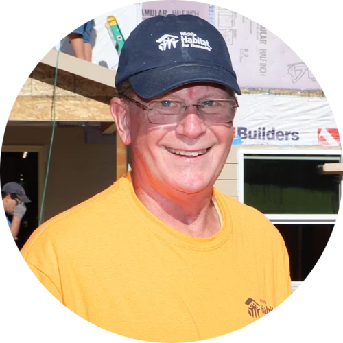 Habitat volunteer Mark smiling.